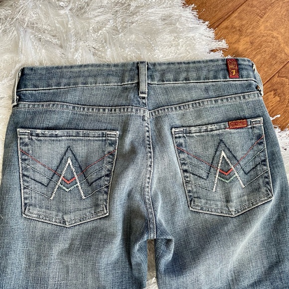 💚 7 For All Mankind A Pocket Flare Jeans Women’s 28 x 34 - Picture 4 of 6